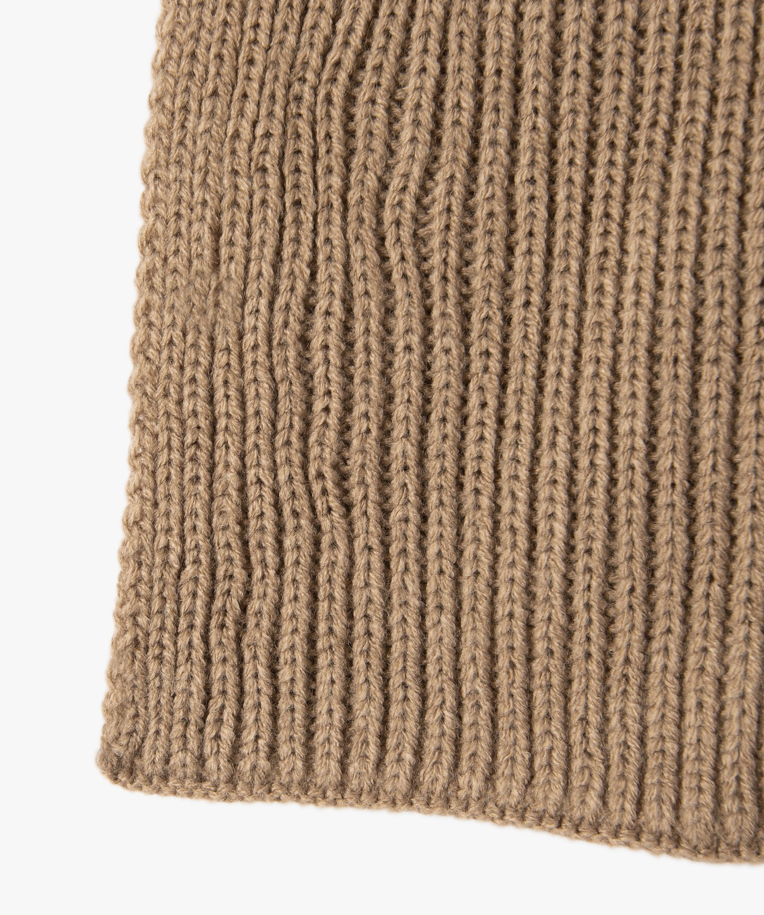 Echarpe homme unie en maille ctelée beige | GEMO