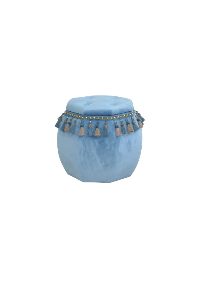möbel-direkt Stauraum-Sitzhocker Christel in blau günstig kaufen 1 Stück