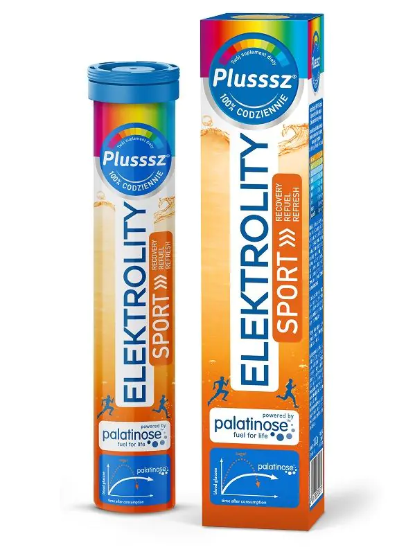 „Plusssz“ elektrolitų sportinės 100 % kompleksinės šnypščiosios tabletės, 24 tabletės