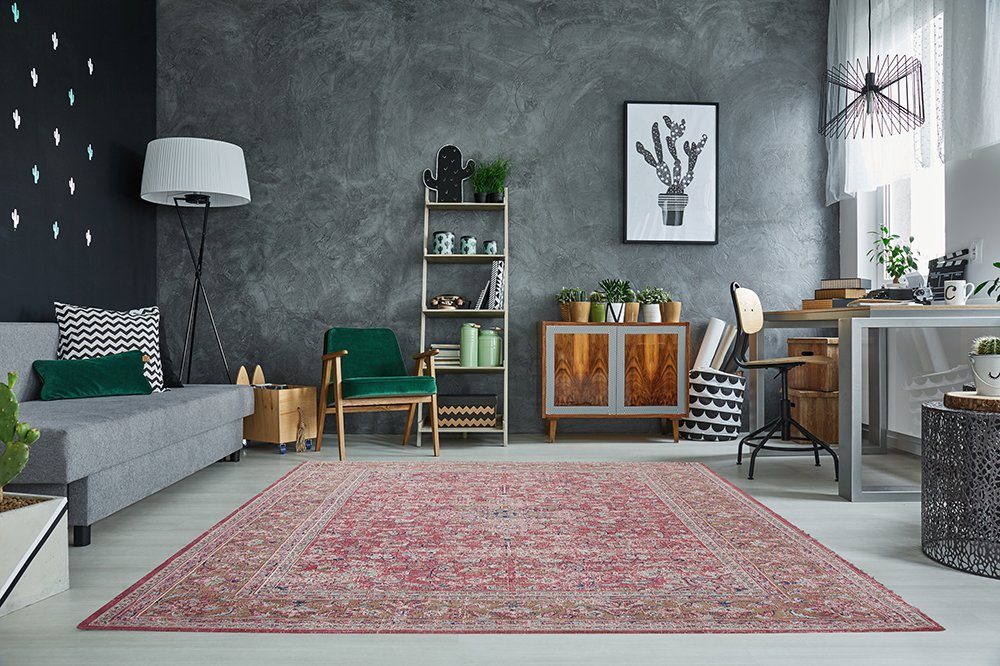 Teppich OLD MARRAKESCH 240x160cm rot antik, riess-ambiente, rechteckig, Höhe: 10 mm, orientalisches Design · florales Muster · Wohnzimmer