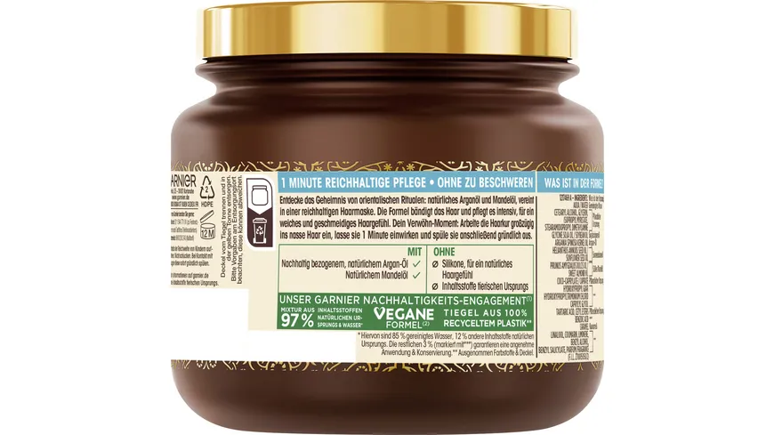 Garnier Wahre Schätze Haarkur Hair Remedy Argan Almond 340 ml