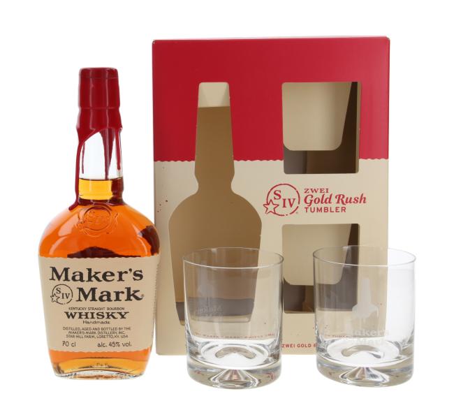 Maker's Mark mit 2 Gläsern 0,7 l·45 % vol