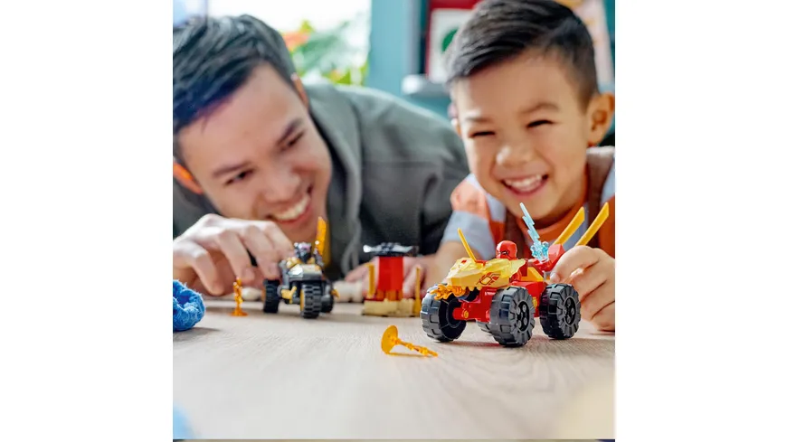 LEGO NINJAGO 71789 Verfolgungsjagd Set mit Kais Flitzer und Ras' Motorrad