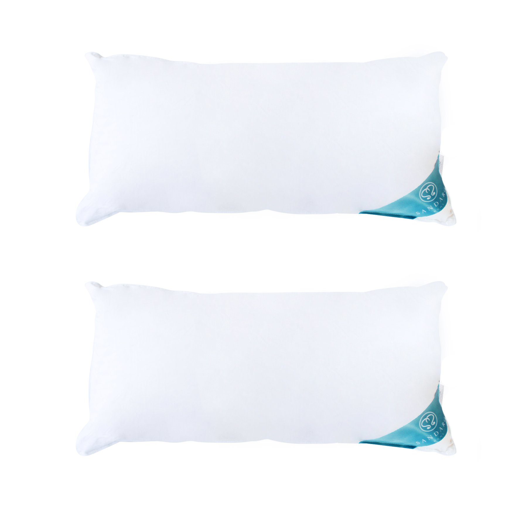 Daunenkissen 750 gr, 3-KAMMERN KISSEN, 40 x 80 cm, Sandaro Home, Bezug: Baumwolle
