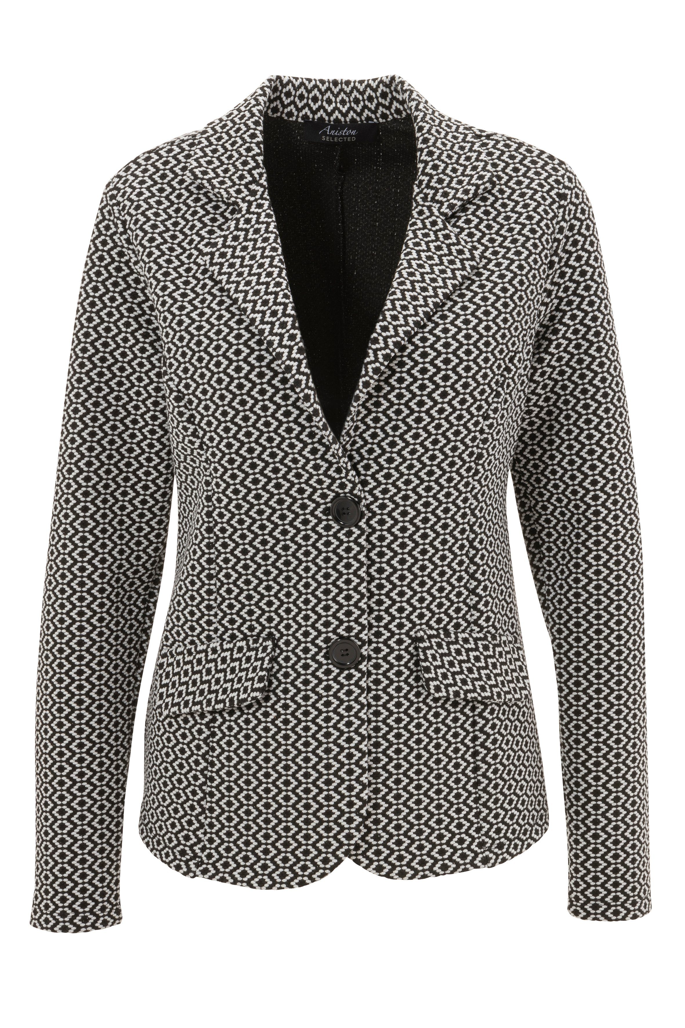 Aniston SELECTED Kurzblazer mit trendy Allover-Muster