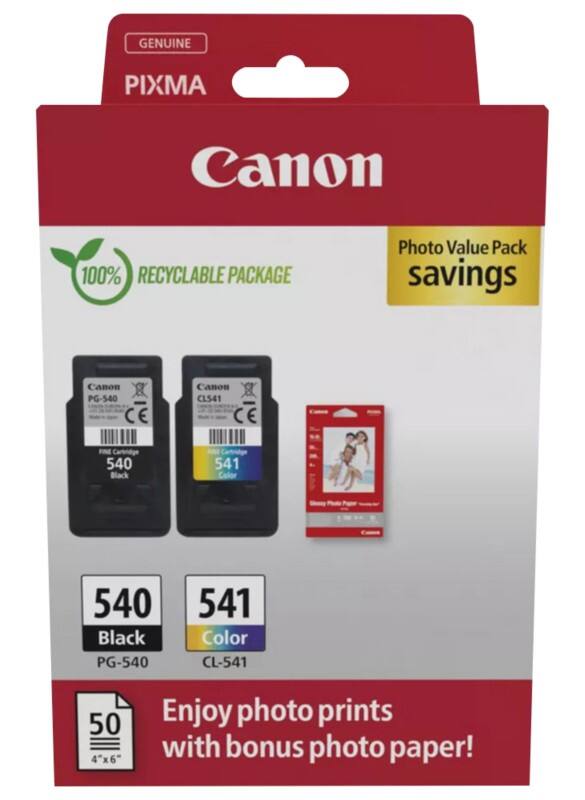 Canon PG-540/CL-541 Original Tintenpatrone Schwarz, Cyan, Magenta, Gelb 2 Stück