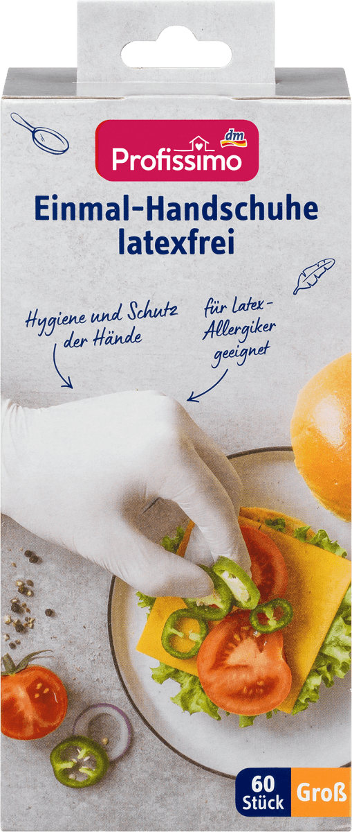 Einmal-Handschuhe latexfrei weiß Groß, 60 St