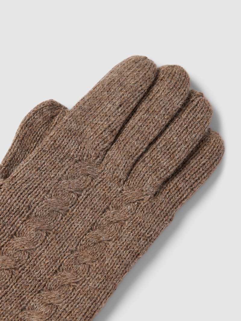 Handschuhe mit Label-Detail in mittelbraun