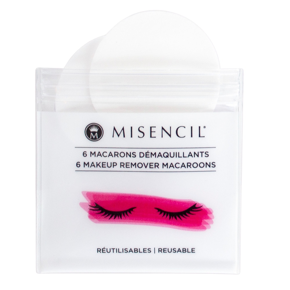 misencil Macarons démaquillants (x6) Coton démaquillant réutilisable