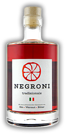 Negroni tradizionale Negroni tradizionale Ein genussvoller italienischer Aperitif. 0,5	 Liter - Vol 28%