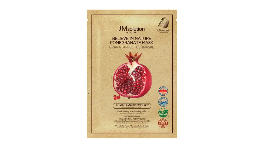 JMsolution Believe in Nature Granatapfel Tuchmaske