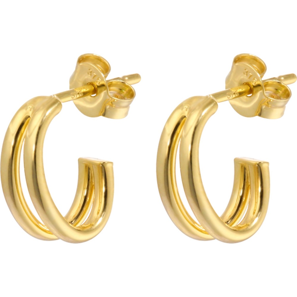 Valeria Créoles 375 Or jaune Boucles d'oreilles