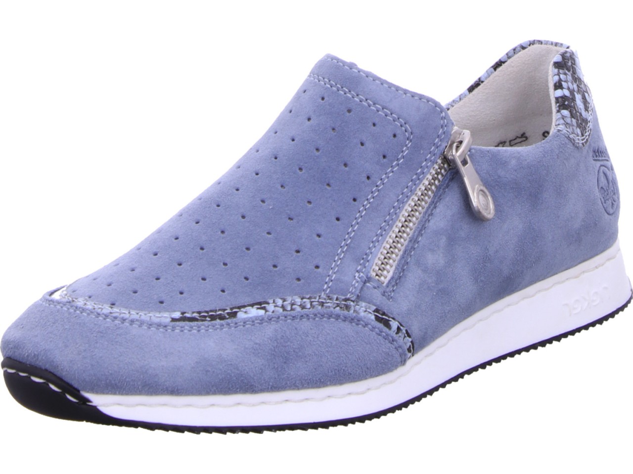 RIEKER Sportliche Slipper blau