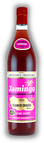 Jamingo Heidelikör Ingwer - Orange 3,0 Liter Jamingo Heidelikör Ingwer - Orange 3,0 Liter Spezialität aus der Lüneburger Heide. 3	 Liter - Vol 52%
