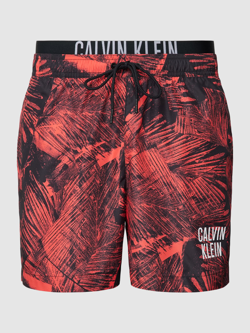 Badehose mit Allover-Muster in rot