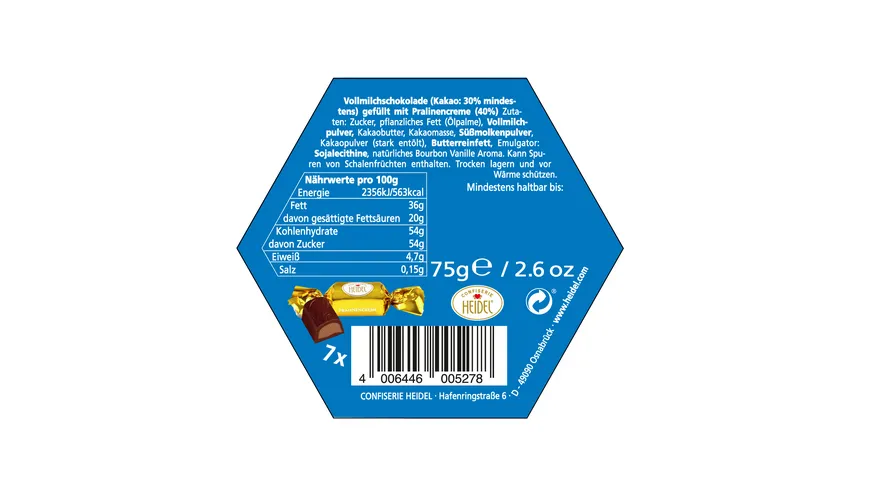 HEIDEL Chocopralinen Schutzengel 75 g