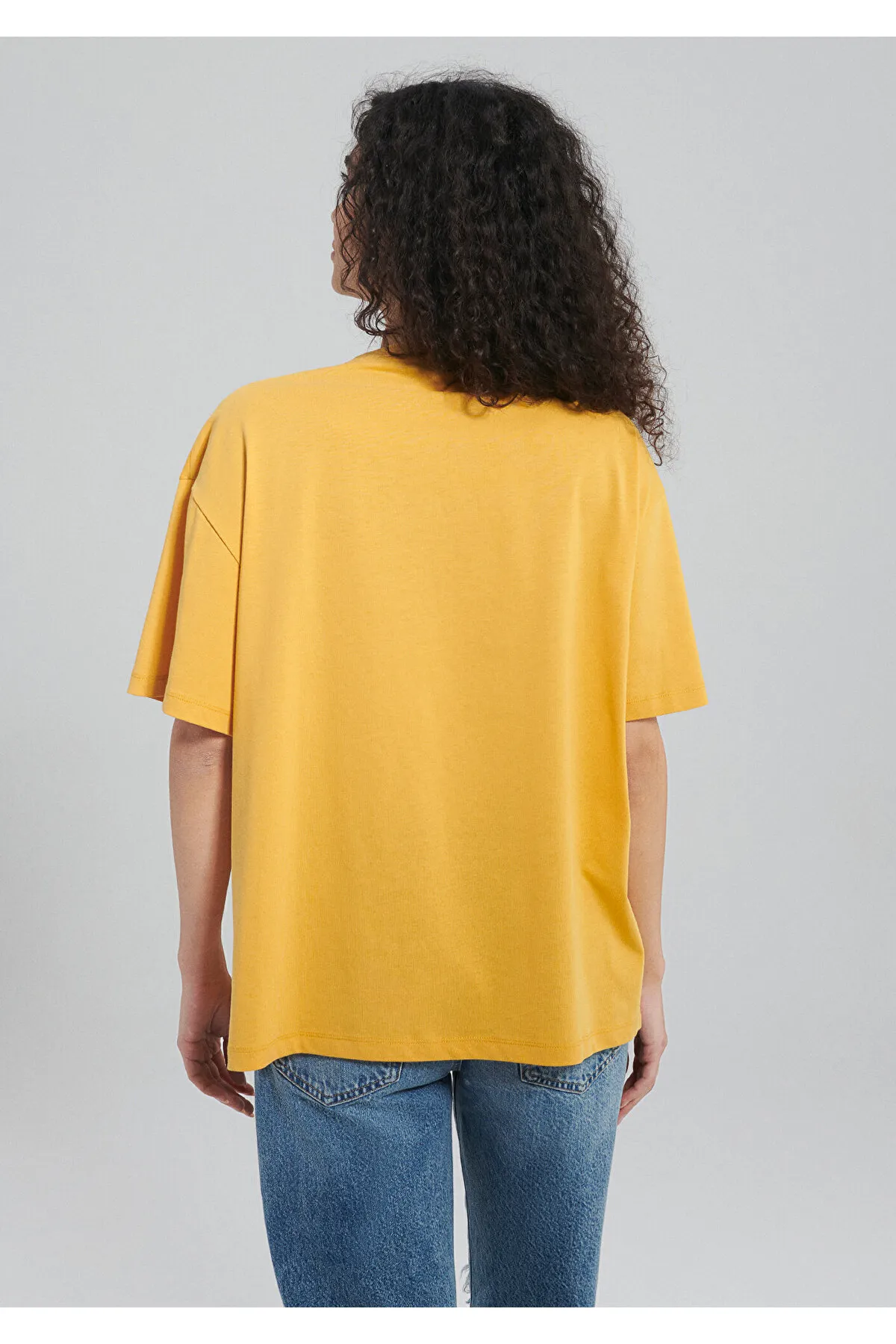 Mavi  Gelbes T-Shirt mit Logo-Print Übergröße / weiter Schnitt1600843-71340