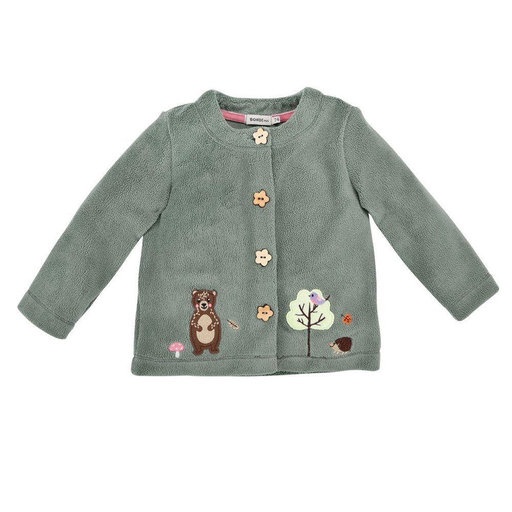 BONDI Strickjacke BONDI Baby Mädchen Fleecejacke 'Waldtiere' 86665