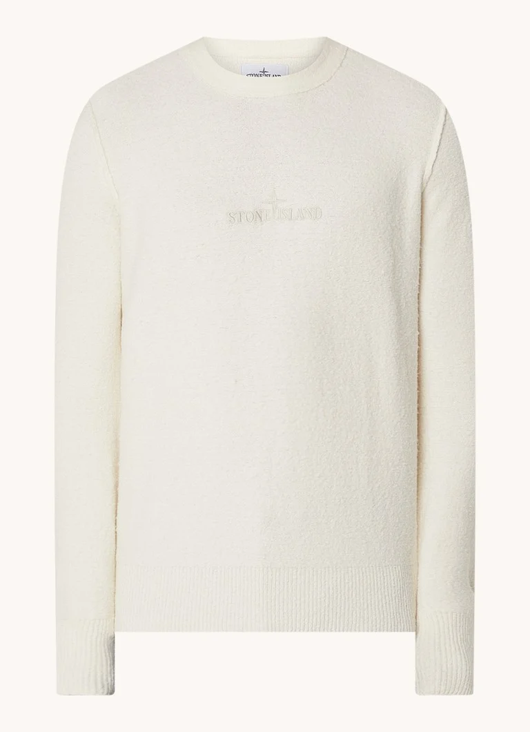 Pulover Stone Island 534D2 tricotat gros cu logo brodat