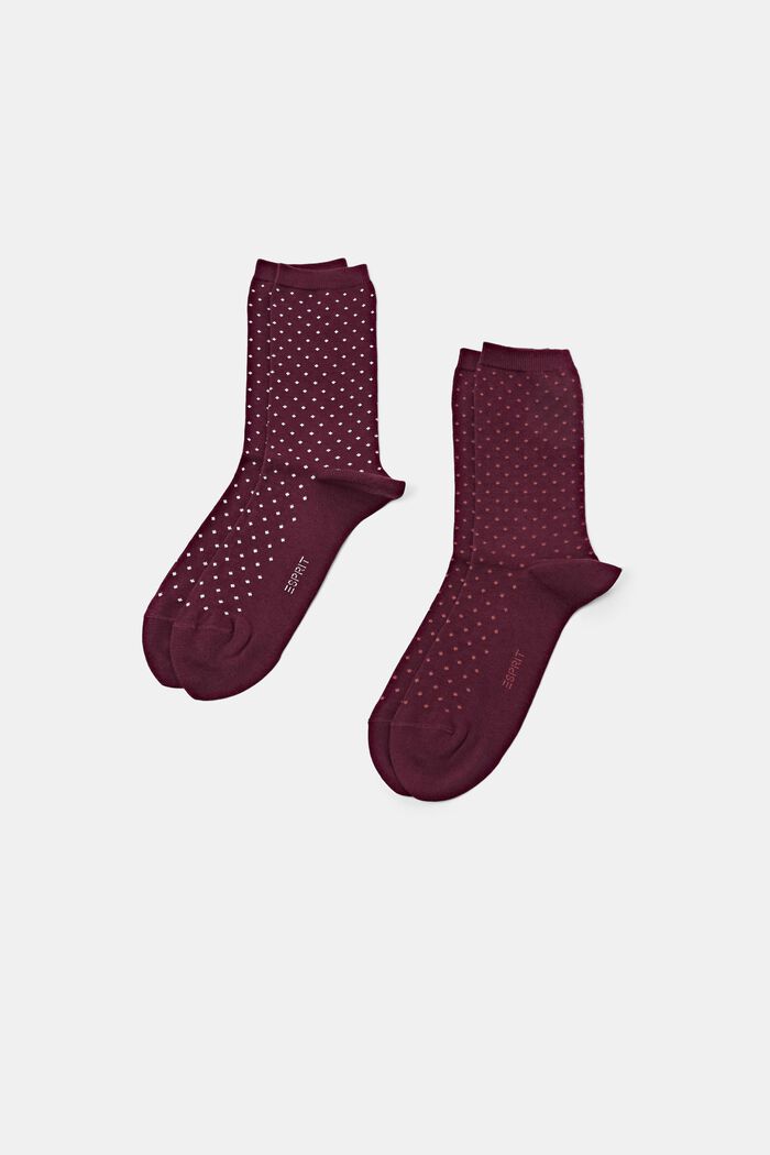 2er-Set Socken mit Polka Dots, Bio-Baumwolle