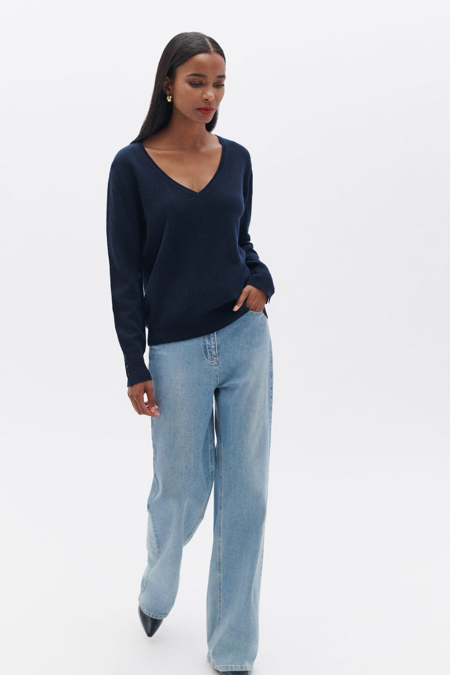 Pull marianne bleu marine femme