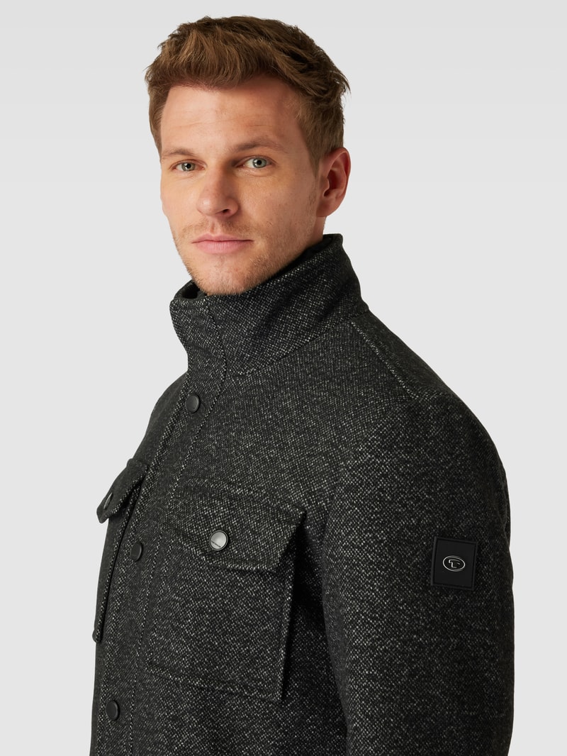 Jacke mit Stehkragen in anthrazit