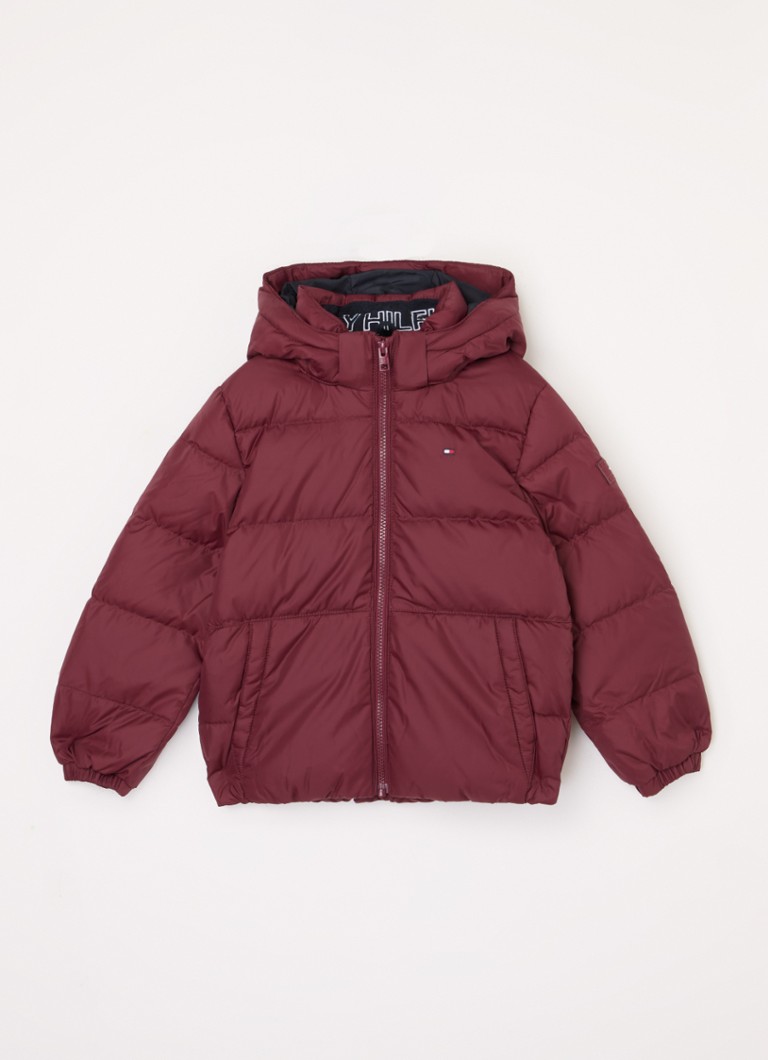Péřová bunda Tommy Hilfiger s péřovou výplní a odnímatelnou kapucí