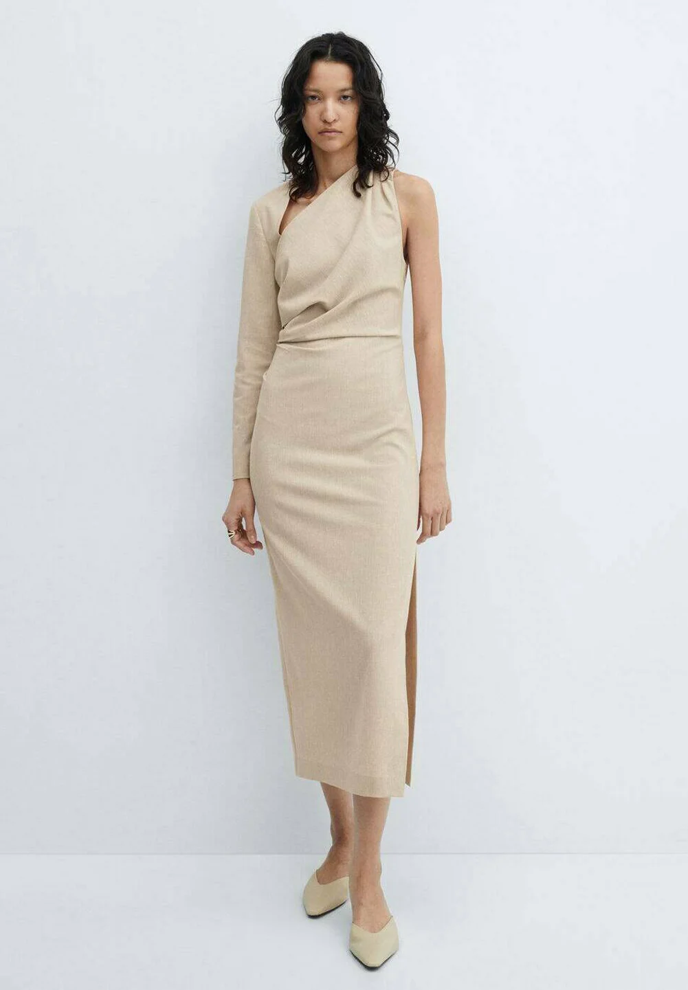 Vestido tubo de mango