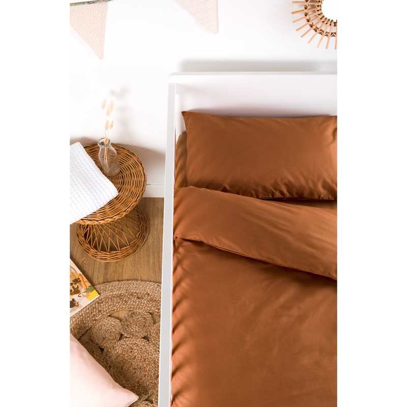 Housse de couette bébé unie en Coton Bio