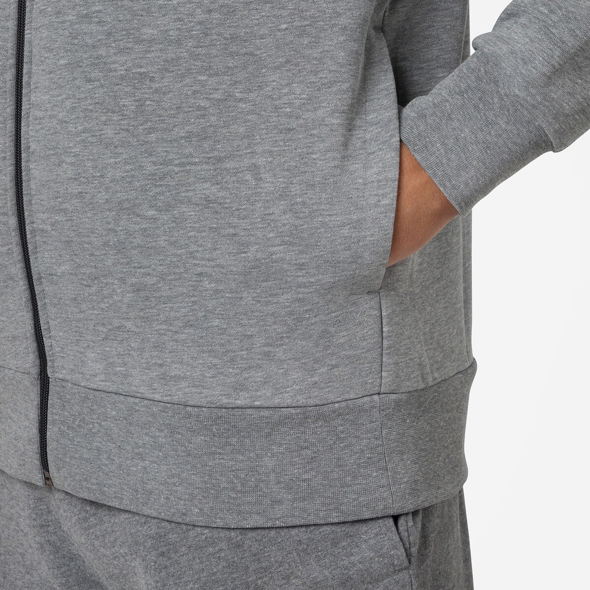 Herrensweatshirt aus Baumwolle mit Logo und durchgehendem Reißverschluss