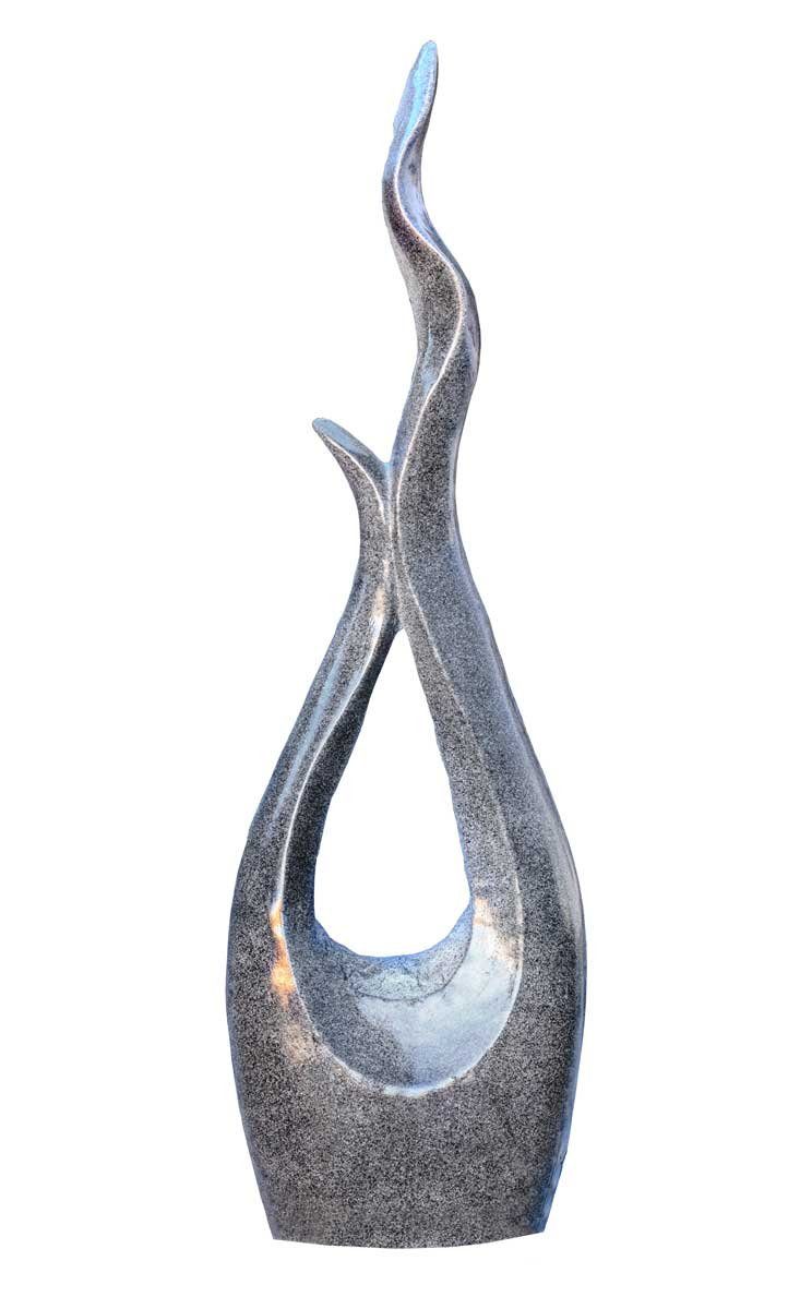Kiom Gartenbrunnen Springbrunnen FoCurved Led 133 cm, 40 cm Breite