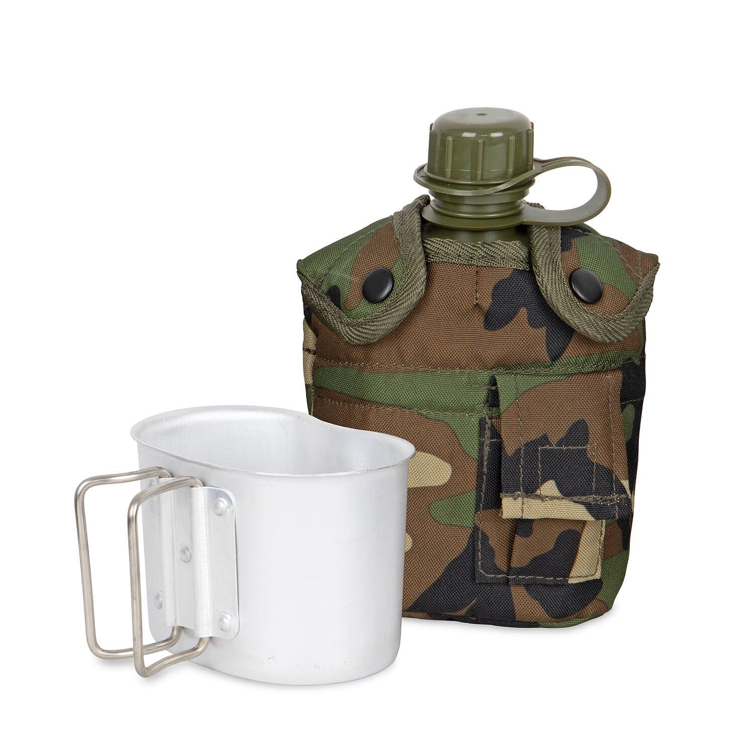 US Feldflasche m. Becher u. Hülle