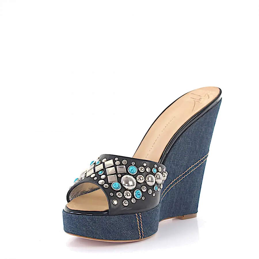 Giuseppe Zanotti - Plateausandalen - blau