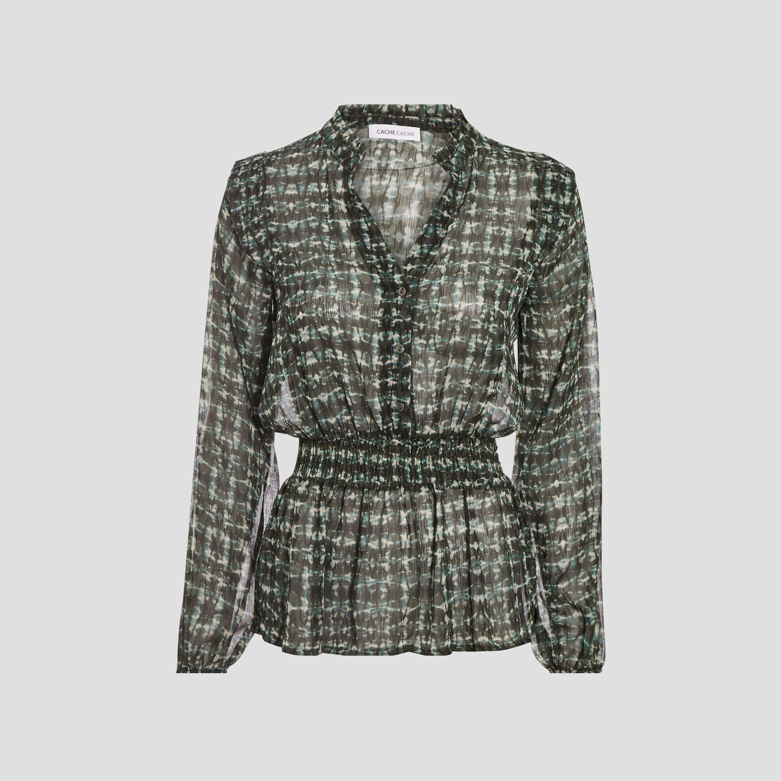 Blouse manches longues blanc femme | Cache Cache
