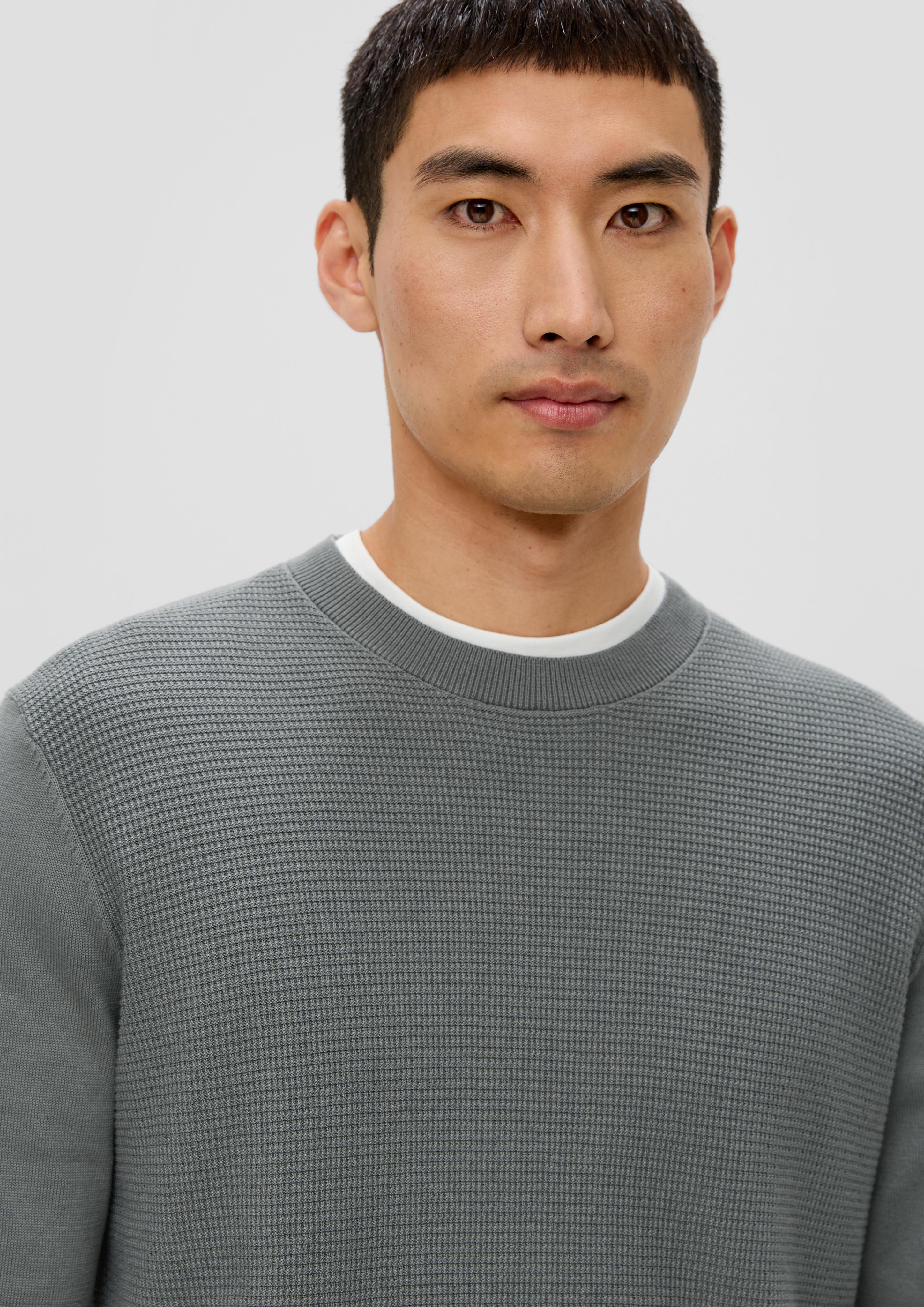 Strickpullover mit Waffelpiqué-Muster  2137426-9467