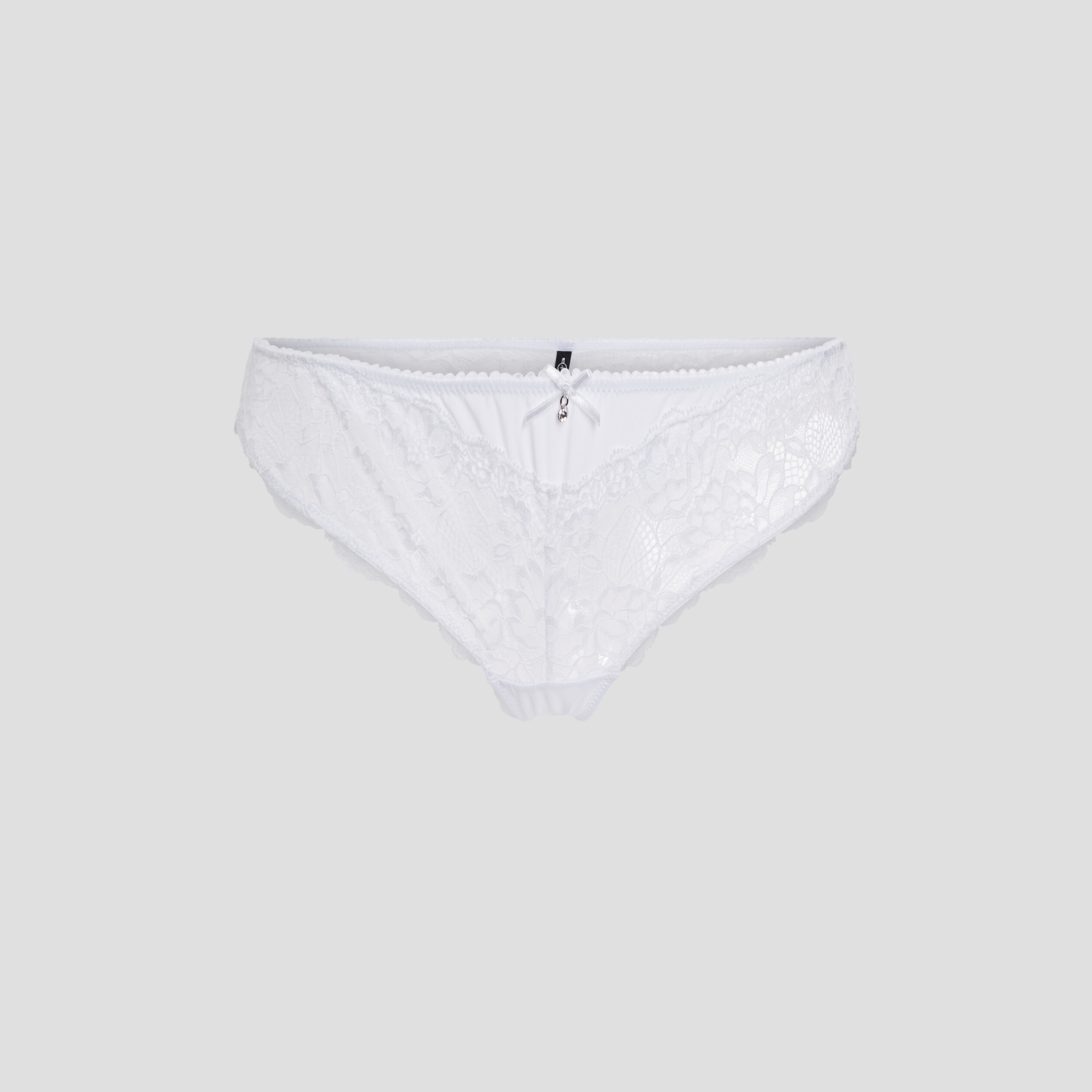 Tanga en micro dentelle blanc femme | La Halle