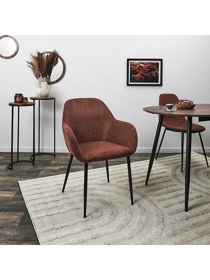 THE HOME DECO FACTORY 2er-Set: Sessel in Rot/ Orange - (B)59 x (H)85 x (T)55,7 cm günstig kaufen onesize