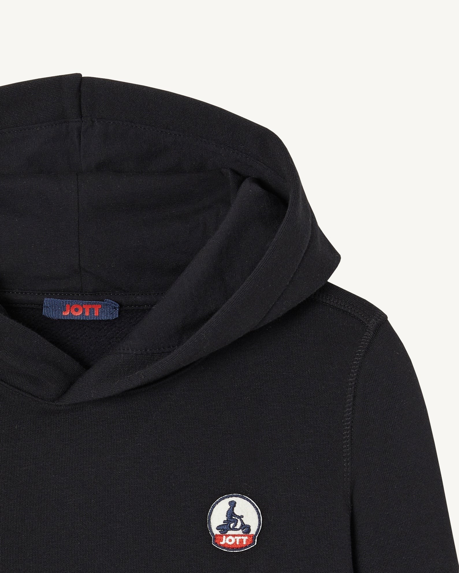 Sweat à capuche enfant en coton biologique Noir Bilbao