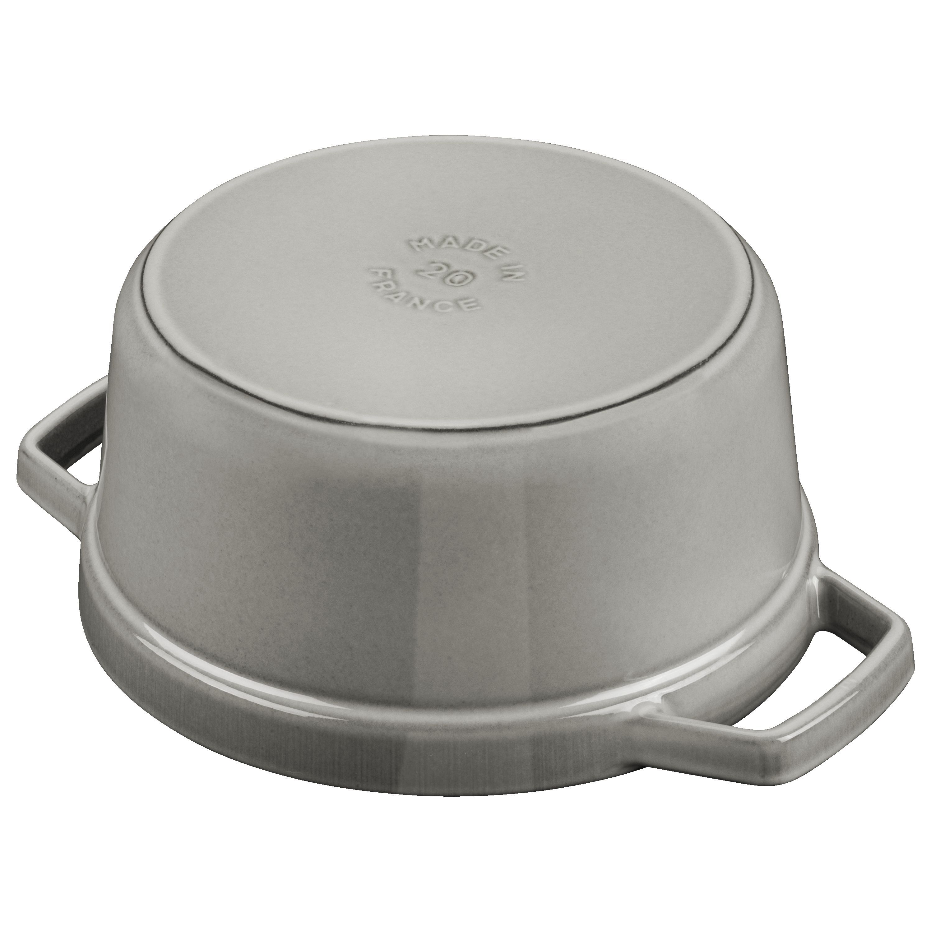 Cocotte 34 cm, rund, Graphit-Grau, Gusseisen