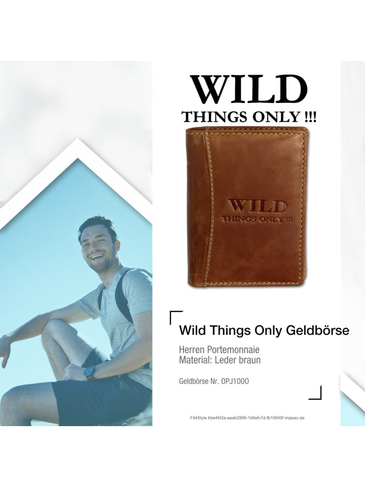 Wild Things Only Portemonnaie Leder ca. 9,5cm breit ca. 12,5cm hoch günstig kaufen onesize