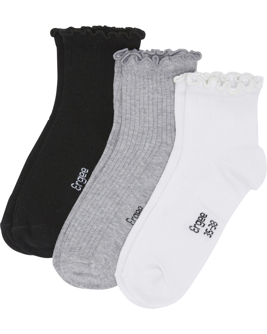 Kurzschaftsocken Wellenrand