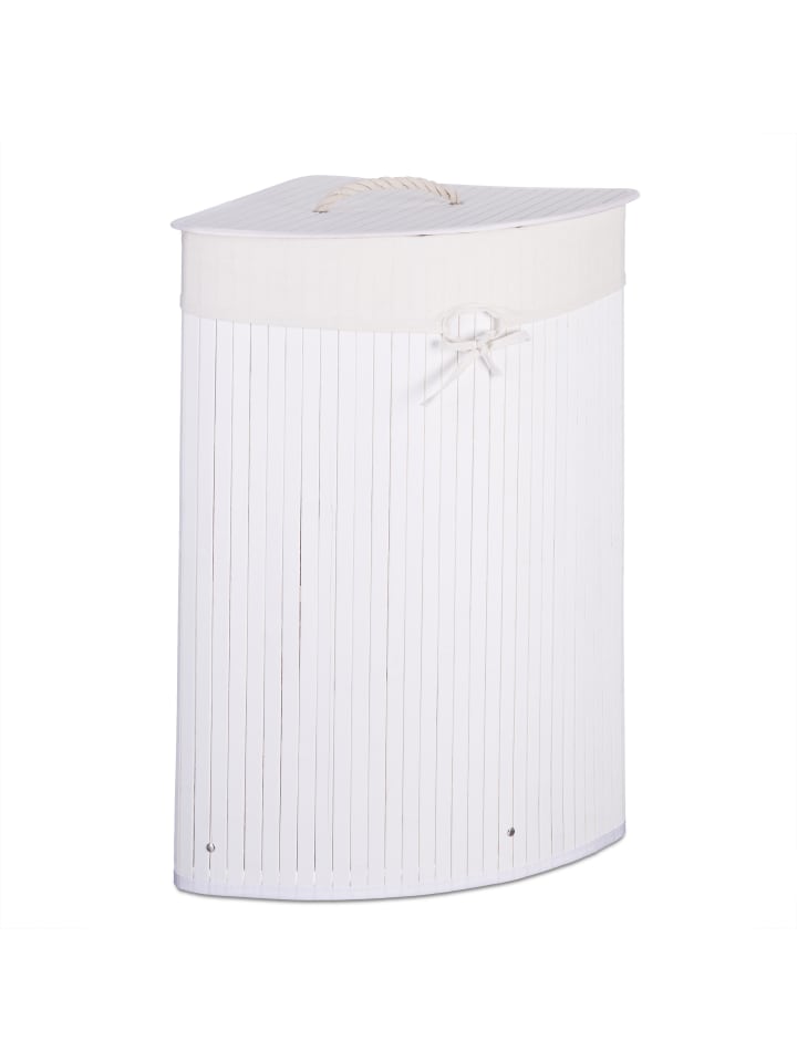 relaxdays 2x Eckwäschekorb in Braun/ Weiß - Je 64 l günstig kaufen onesize