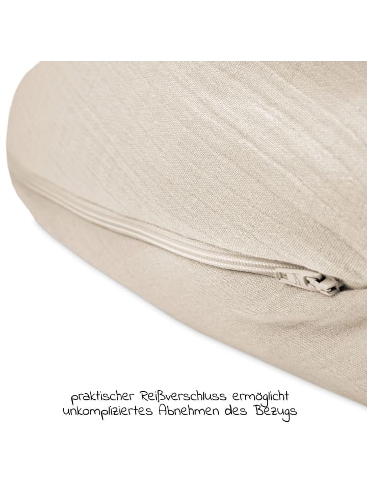 Julius Zöllner Stillkissen Mikroperlen-Füllung inkl. Bezug 190 cm in beige günstig kaufen onesize