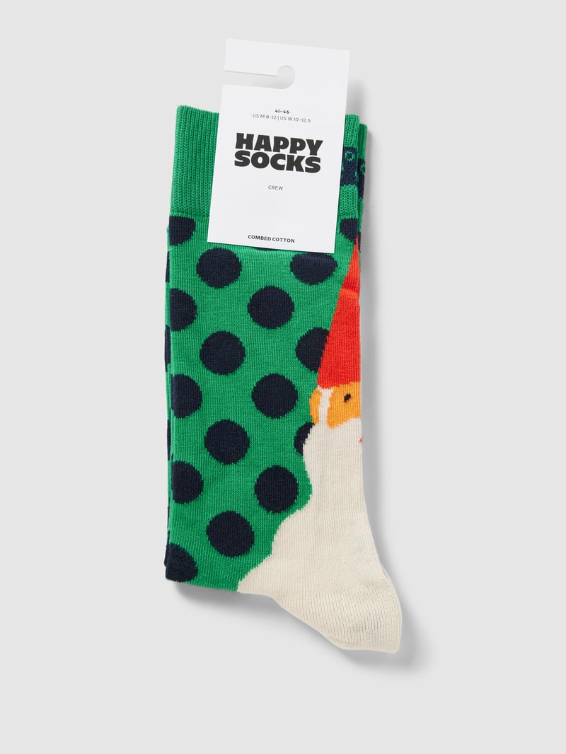 Socken mit Motiv-Print Modell 'Santa s Beard' in grün