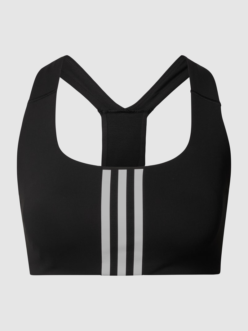 Bustier mit Label-Streifen in schwarz
