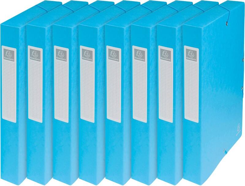 Exacompta Archivboxen 50406E DIN A4 Türkis Beschichteter Manila Karton 25 x 33 cm 8 Stück