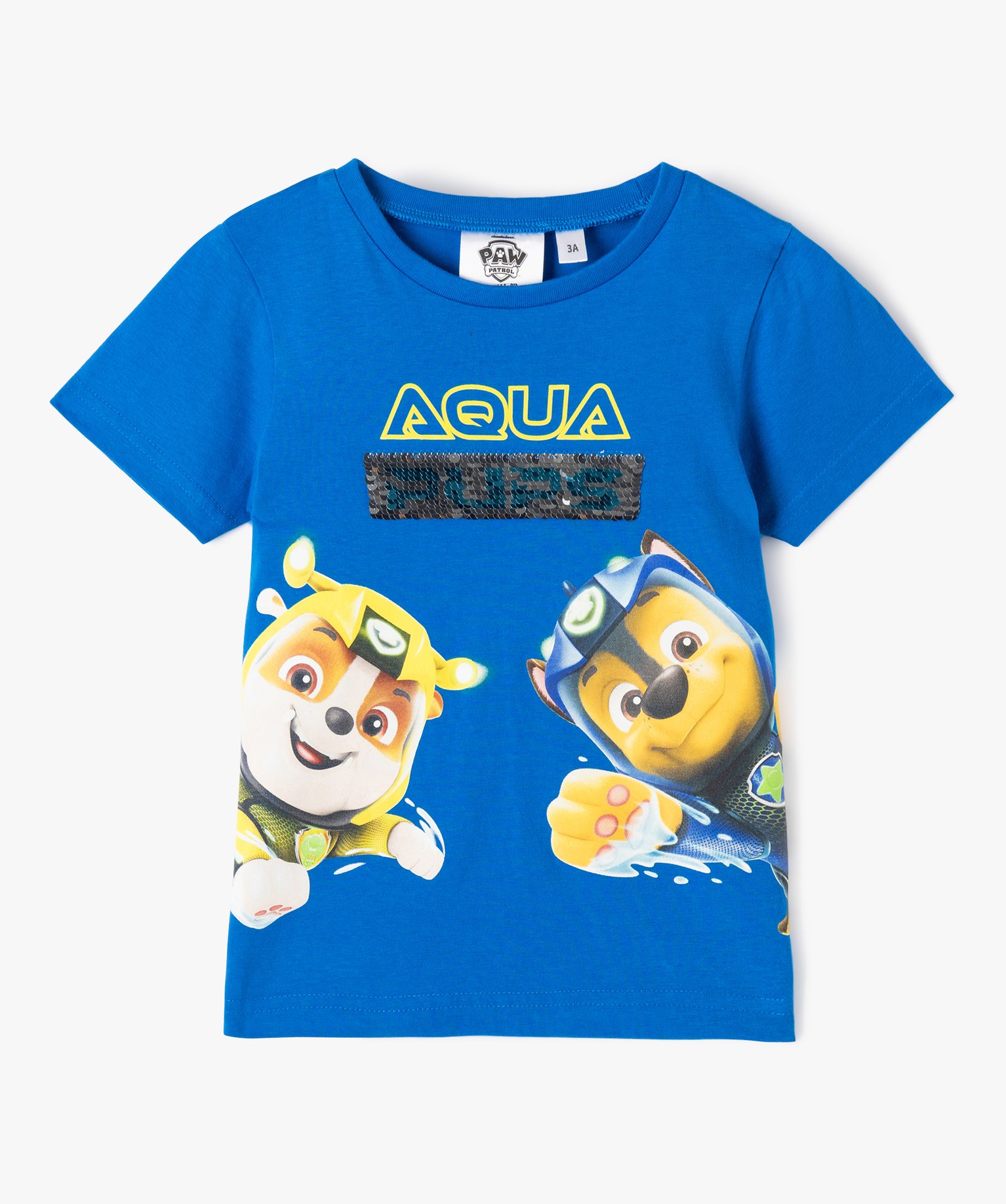 Tee-shirt Garçon avec motif et sequins réversibles - Pat P... bleu | GEMO
