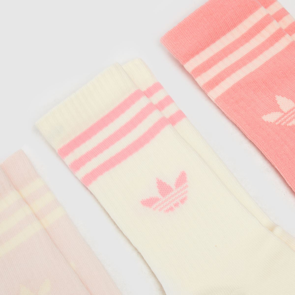 adidas rosa multifärgade barns originalsstrumpor 3-pack