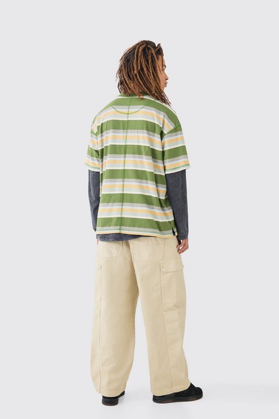 Gestreiftes Oversize Official T-Shirt