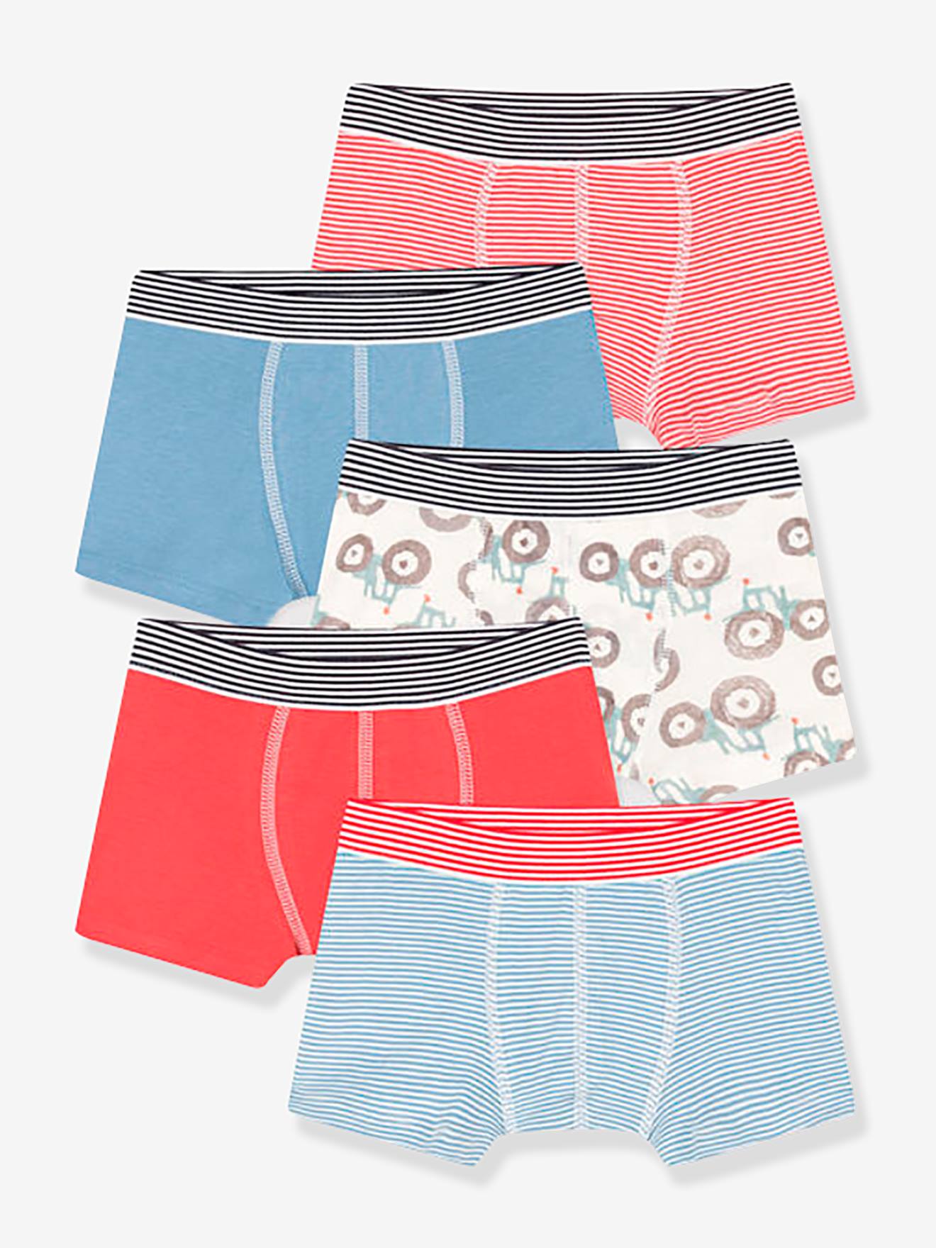 Petit Bateau 5er-Pack Jungen Boxershorts PETIT BATEAU, Traktor - mehrfarbig
